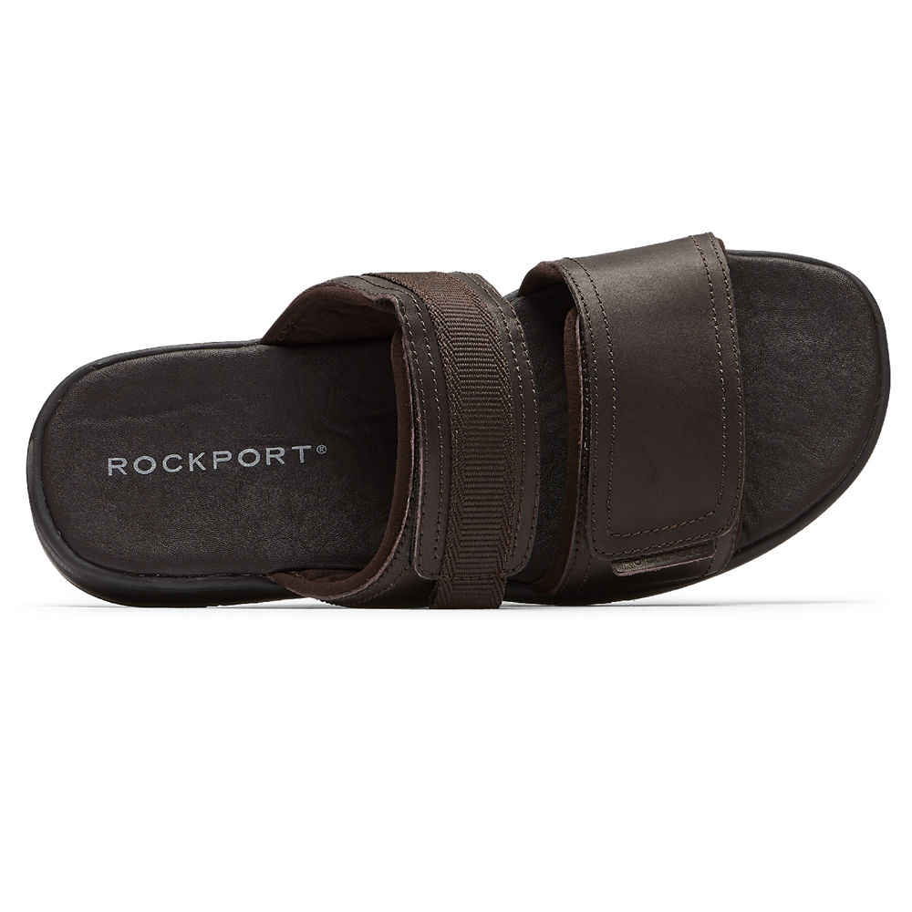 Rockport Mens Slides Brown - Lucky Bay Dress - UK 614-JIDSUK